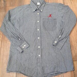 College World University of Alabama Button Down up dress Shirt sz M MEDIUM mens